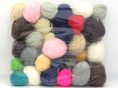 Mixed Lot Multicolor Leftover Plain Yarns fnt2-83432