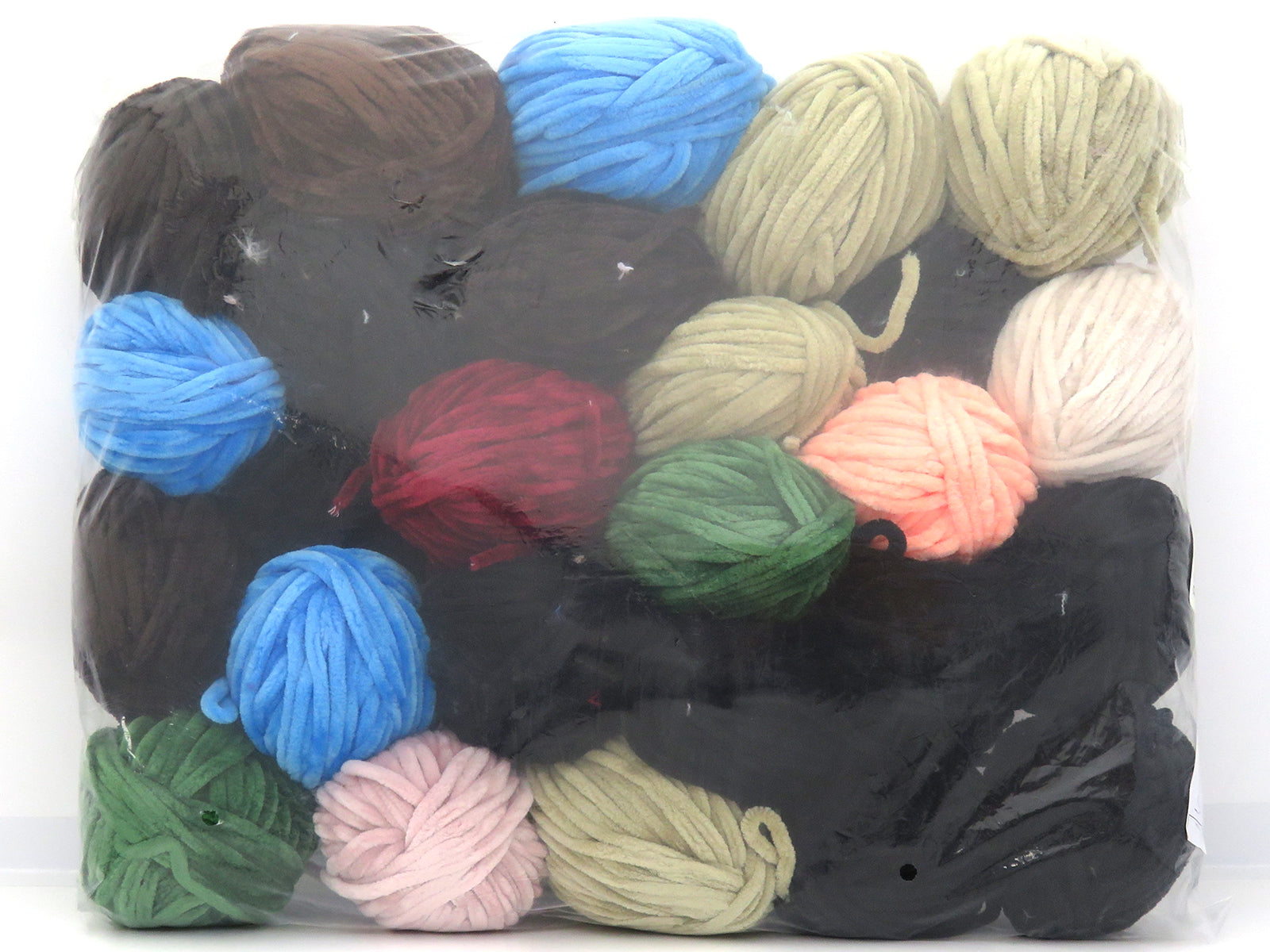 Leftover Chenille Yarns Mixed Lot fnt2-83455