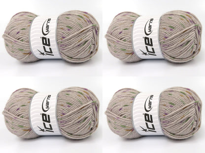 Nice Baby Tweed Light Camel, Gold, Green, Lilac fnt2-83484