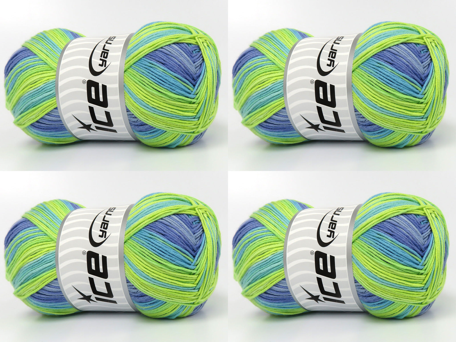 Cotton Magic Green Shades, Turquoise, Lilac Shades fnt2-83589