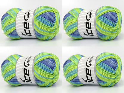 Cotton Magic Green Shades, Turquoise, Lilac Shades fnt2-83589