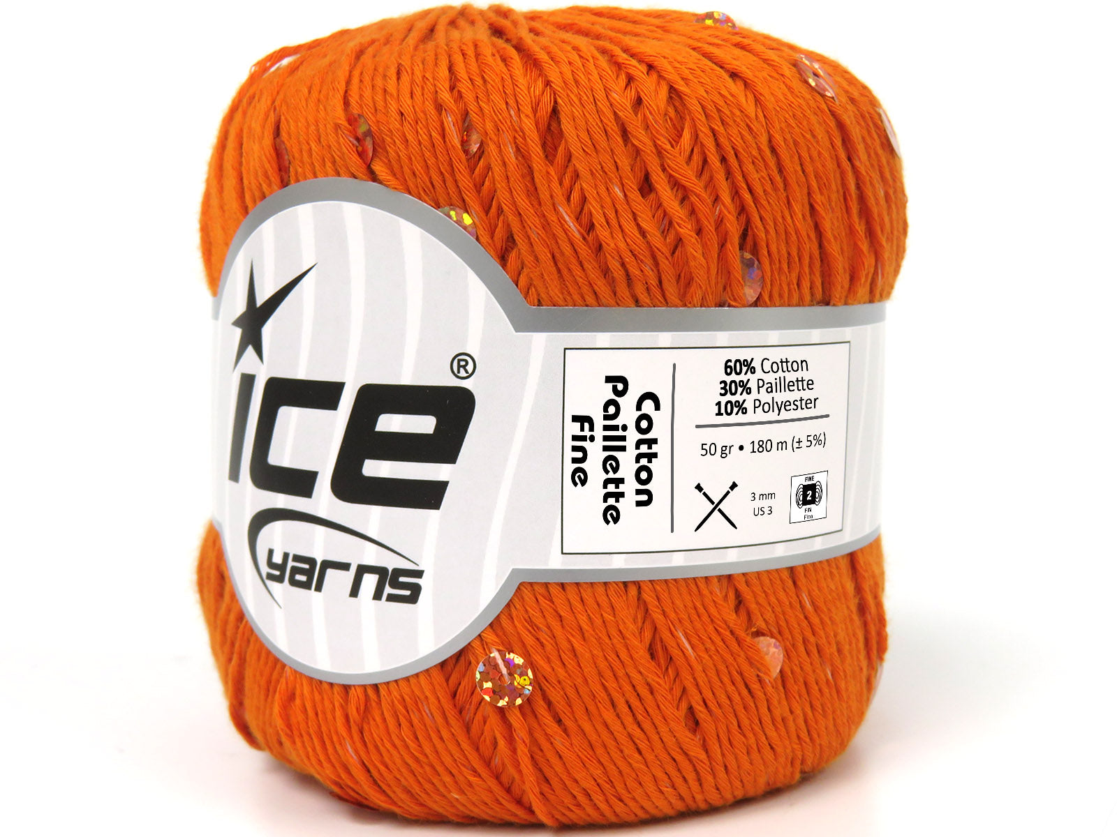 Cotton Paillette Fine Orange  fnt2-83771