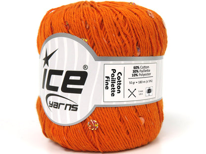 Cotton Paillette Fine Orange  fnt2-83771