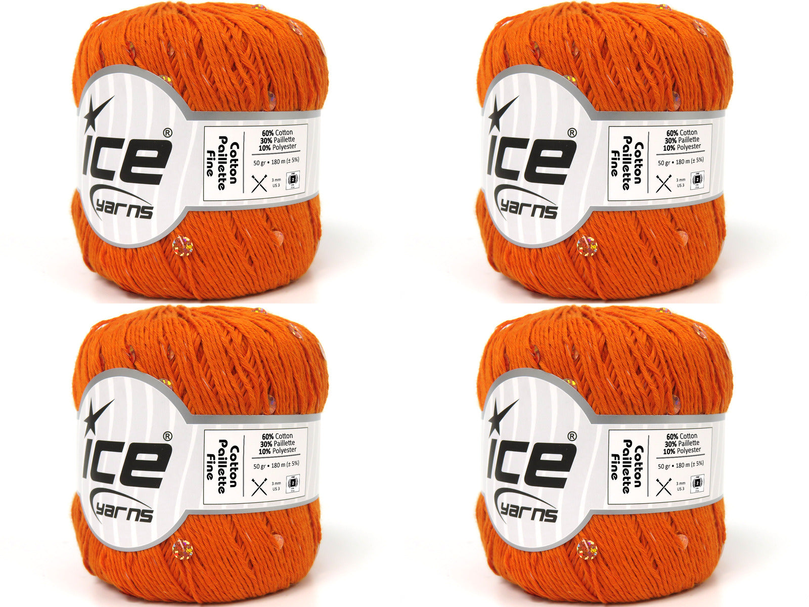 Cotton Paillette Fine Orange  fnt2-83771