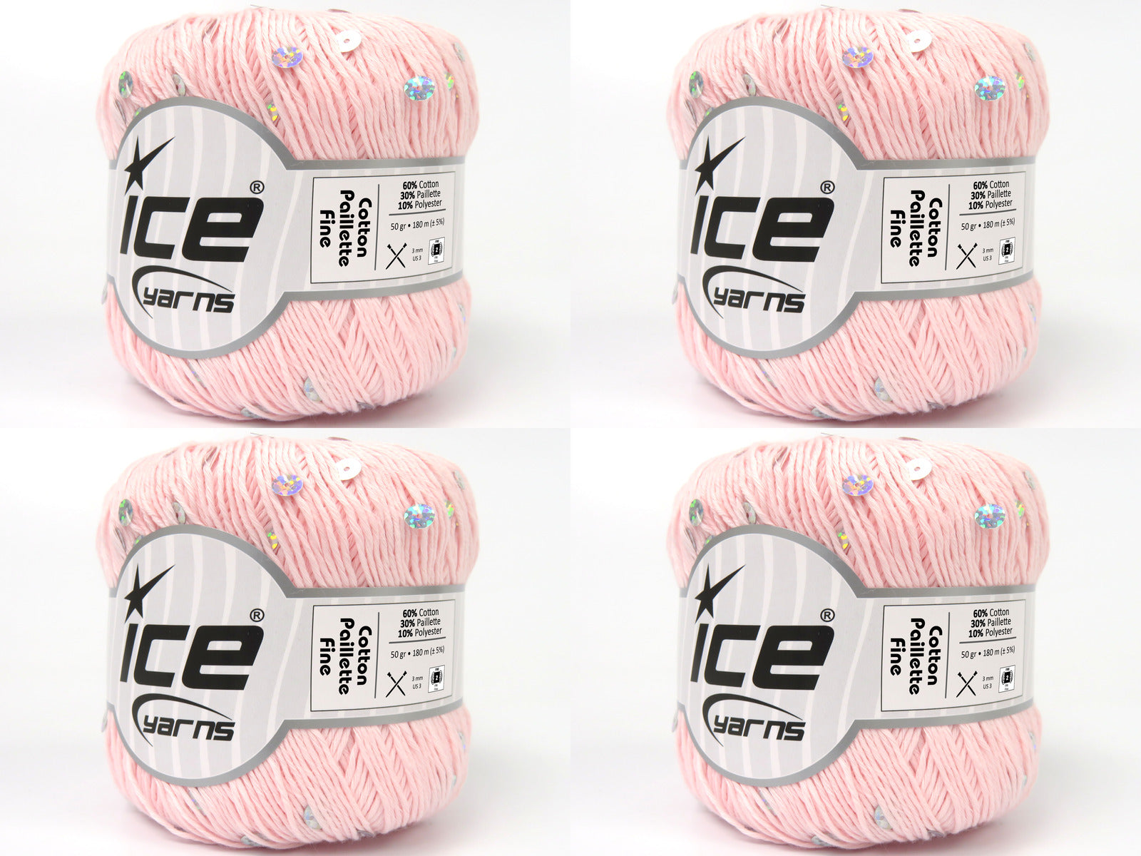Cotton Paillette Fine Baby Pink  fnt2-83778