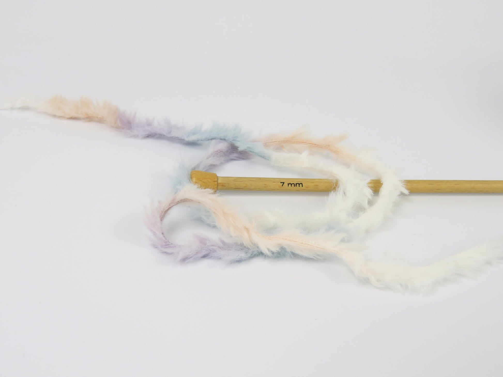 Bunny Fur Multicolor Pastel Turquoise, Light Salmon, Light Lilac, Cream fnt2-83867