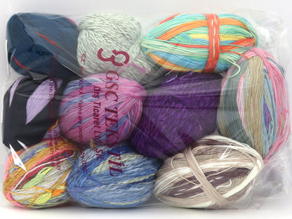 Summer Self Striping Leftover Yarns Mixed Lot fnt2-83900