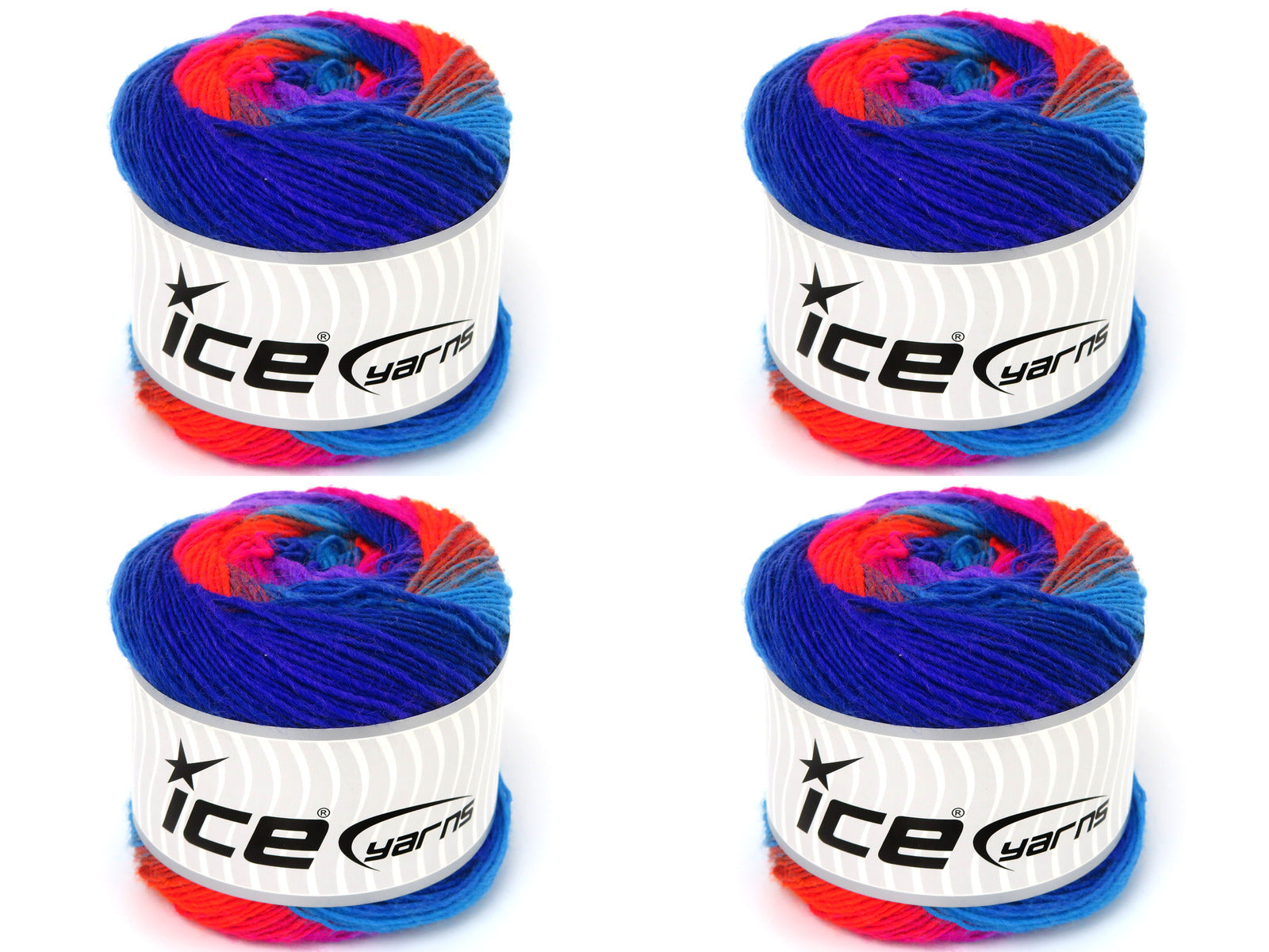 Cakes Magic Sock Blue, Turquoise, Lilac, Neon Orange, Grey, Fuchsia fnt2-84038