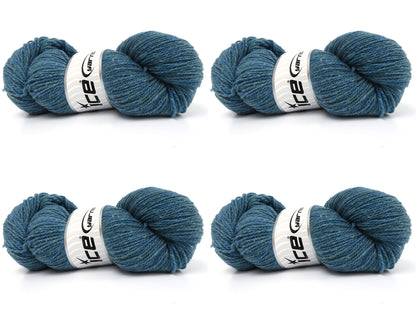 Organic Merino Wool Ocean Blue, Green fnt2-84117