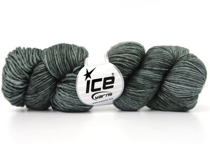 Hand Dyed Superwash Merino Oil Green Melange fnt2-84222