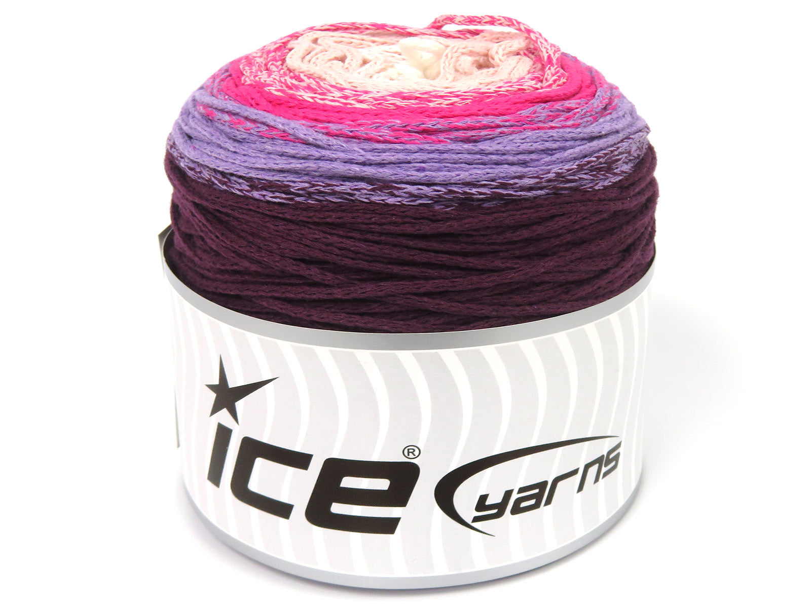Cakes Macrame Cotton Magic White, Pink Shades, Lilac, Maroon fnt2-84278