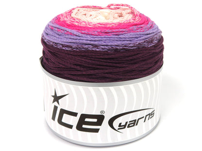Cakes Macrame Cotton Magic White, Pink Shades, Lilac, Maroon fnt2-84278
