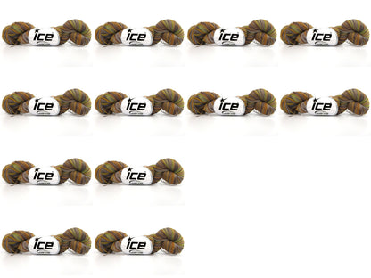 Spiral Air Ribbon Brown Shades, Gold, Green, Orange fnt2-84497