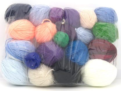 Mixed Lot Multicolor Leftover Plain Yarns fnt2-84507